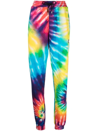 Philipp Plein Tie Dye Print Track Pants In Blue