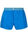 Versace Blue Greca Border Short Swim Shorts