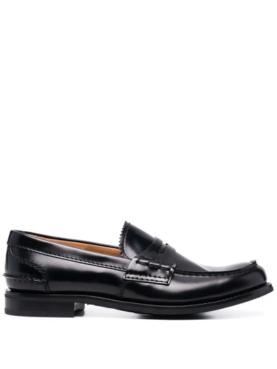 Church's Black Genie Leather Loafers