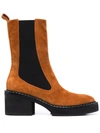 Khaite Calgary Block-heel Chelsea Booties In 中性色