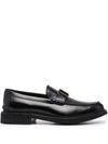 TOD'S SEMI-SHINE LEATHER LOAFERS
