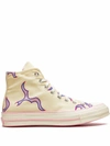 Converse X Golf Le Fleur Chuck 70 Hi "pink Flames" Sneakers In Neutrals