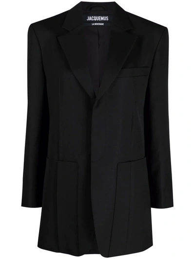 Jacquemus La Veste Dhomme Virgin Wool Blazer In Black