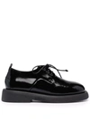 Marsèll Round Head Lace Up Derby Shoes In Black