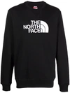 The North Face Black Cotton Sweatshirt In Black