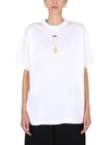 Mm6 Maison Margiela Logo-tag Oversized T-shirt In White
