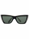 Jw Anderson Black & White Persol Edition Wide Frame Sunglasses In Black