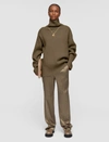 Joseph Cardigan Stitch High Neck Jumper In Elm