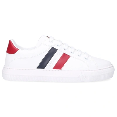 Moncler White Leni Leather Sneakers - 白色 In Nocolor