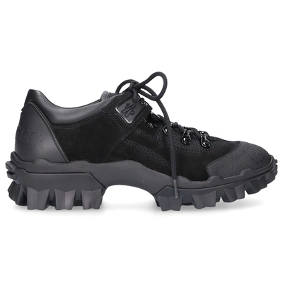 Moncler Henry Leather Trainers In Black