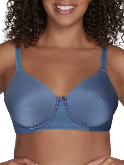 Vanity Fair Beauty Back Full Cup Wire-free Bra In Blue Dusk Jacquard