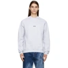 Msgm Crew Neck Sweatshirt With Logo In 94 Light Grey Melang