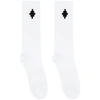 Marcelo Burlon County Of Milan Jacquard Cross Logo Socks In White/black