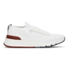 Brunello Cucinelli Leather Low-top Sneakers In Cj987white