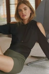 Sundays Peyton Open-shoulder Hoodie In Black