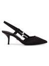 Dolce & Gabbana Pointed Slingback Pumps In Black