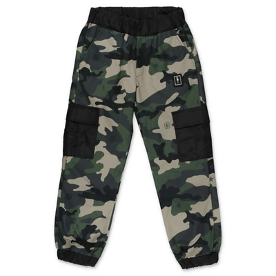 Neil Barrett Teen Camouflage-print Straight Trousers In Stampa