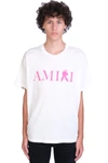 AMIRI AMIRI T-SHIRT IN WHITE COTTON,MJLT090131