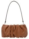 Staud Womens Rust Bean Ruched-leather Clutch Bag In Brown