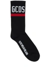 Gcds Black Stretch-cotton Blend Socks In Nero