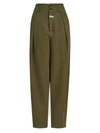 ETRO TAILORED GREEN COTTON TROUSERS,181629096 500