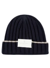 Brunello Cucinelli Ribbed Knitted Hat In Navy