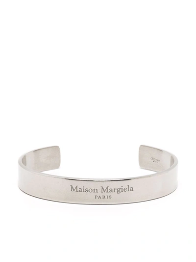 Maison Margiela 雕刻logo手镯式手链 In Silver