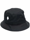 Marcelo Burlon County Of Milan Embroidered Logo Bucket Hat In Black