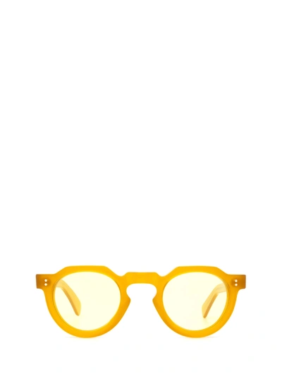 Lesca Crown Panto 8mm Honey Sunglasses