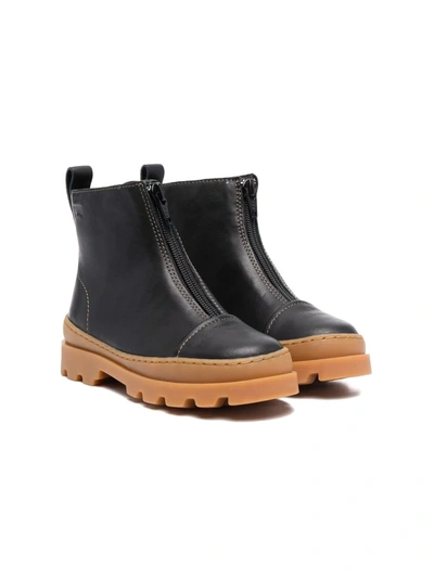 Camper Half-zip Ankle Boots In 黑色