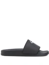Giuseppe Zanotti Brett Signature-logo Slides In 黑色