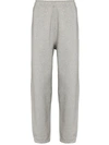 Nike Grey Solo Swoosh Embroidered Cotton Fleece Track Pants