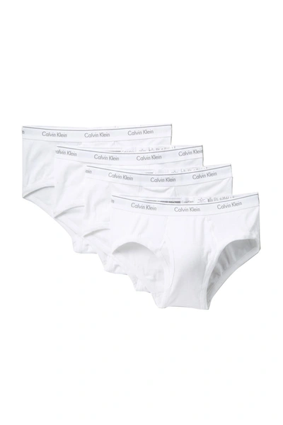 Calvin Klein Low Rise Hip Briefs In 100 White