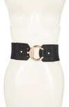 Collection Xiix Vince Camuto  Circle & Bar Interlocking Belt In Black Gold