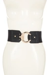 Collection Xiix Circle & Bar Interlocking Belt In Black Gold