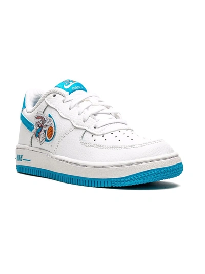 Nike Force 1 '06 X Space Jam: A New Legacy Little Kids' Shoes In White,white,light Blue Fury