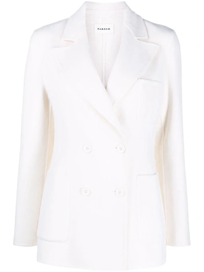 P.a.r.o.s.h Single-breasted Button-front Blazer In White