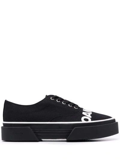 Oamc Inflate Plimsoll Printed Trainers In Black