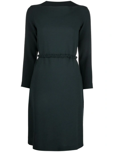 Antonelli Boat-neck Belted Dress In 绿色