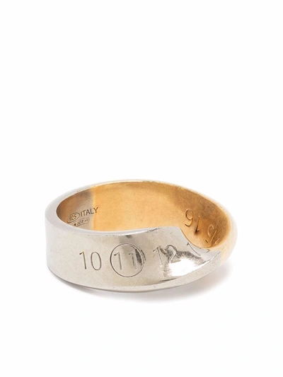 Maison Margiela Numbers Twisted Ring In 金色