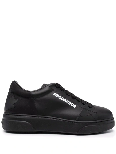 Dsquared2 Leaf Logo Low-top Sneakers In Black