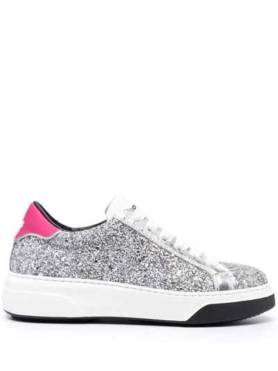 DSQUARED2 GLITTERED LOW-TOP SNEAKERS