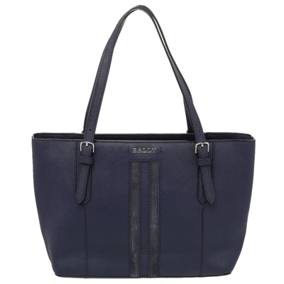 Pre-owned Bally Blue Leather Zip Tote