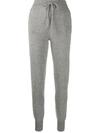 Loulou Studio Maddalena Mélange Cashmere Track Pants In Grey