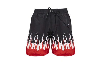 Vision Of Super Black And Red Swimming Shorts