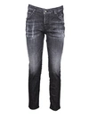 Dsquared2 Distressed-effect Logo-patch Denim Jeans In Grey