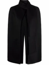 Valentino Wool-cashmere Cape Coat In Black