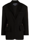 Jacquemus Black La Veste Terra Blazer In Black