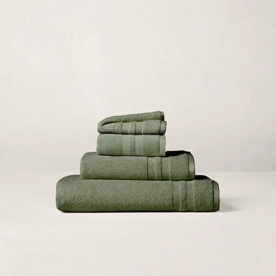 Polo Ralph Lauren Payton Bath Towels & Mat In Solid Sage Green
