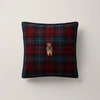 Ralph Lauren Tartan Polo Bear Throw Pillow In Green